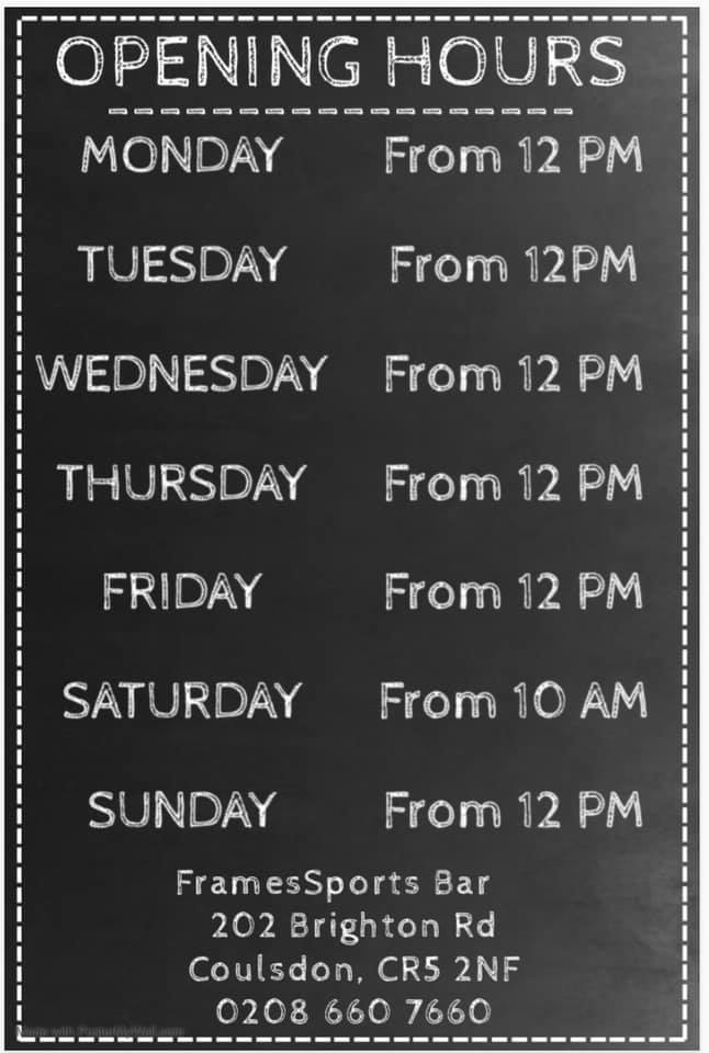 We are open again ! #framessportsbar