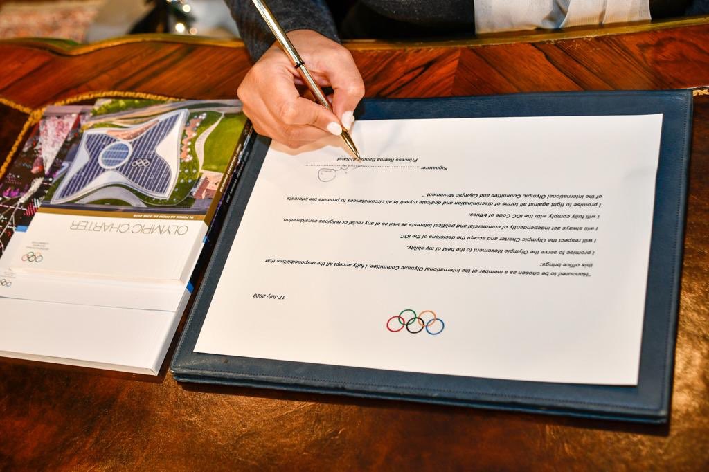 rbalsaud's tweet photo. Honored to be elected as a member of #IOC. Thank you to the Custodian of the Two Holy Mosques King Salman, HRH Crown Prince, and @AbdulazizTF for their support. It has been an honor to serve my community through the universal language of sports. @iocmedia @saudiolympic https://t.co/vLsNltgz0c
