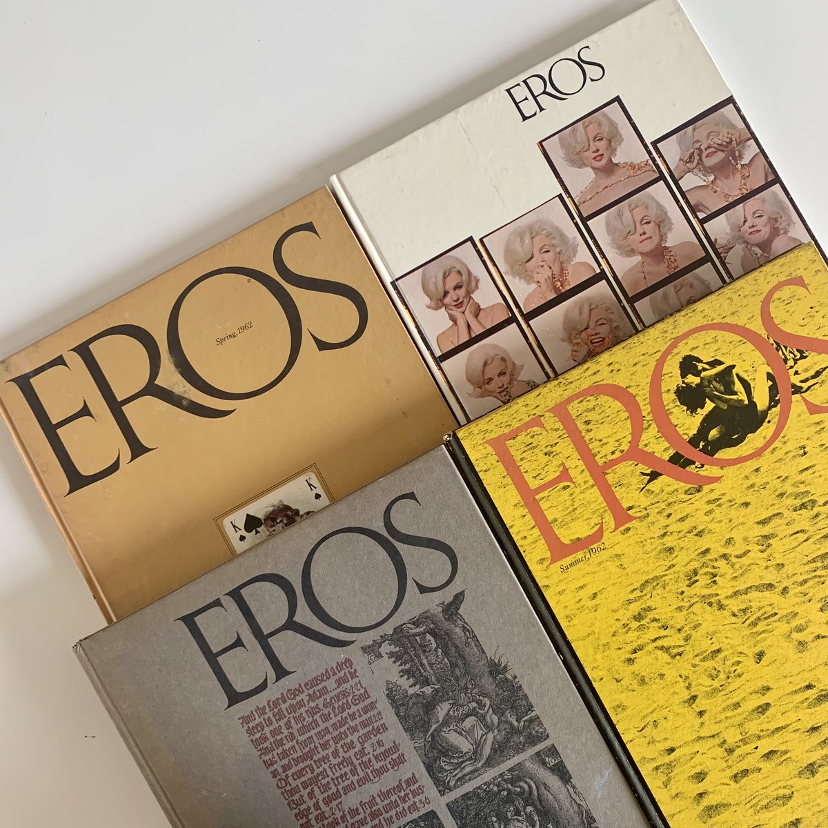 Covers of Eros 1962. Art directed by Herb Lubalin #eros #lubalin
