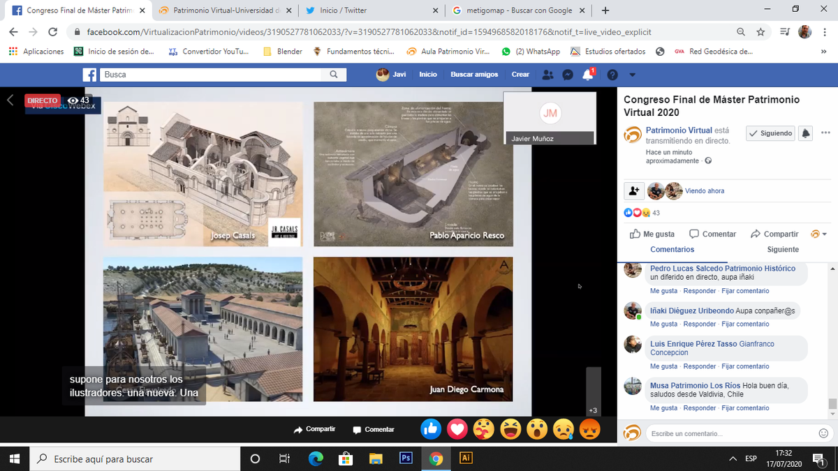 PatrimVirtual's tweet photo. Acaba de empezar la charla de @iduilustracion Iñaki Dieguez hablando de la Ilustración histórico-arqueológica, de @adarq_es y mucho más. Podéis seguirlo desde #FacebookLive o desde nuestra web: https://t.co/0y0YDn3dwC https://t.co/s1vio8p0A2