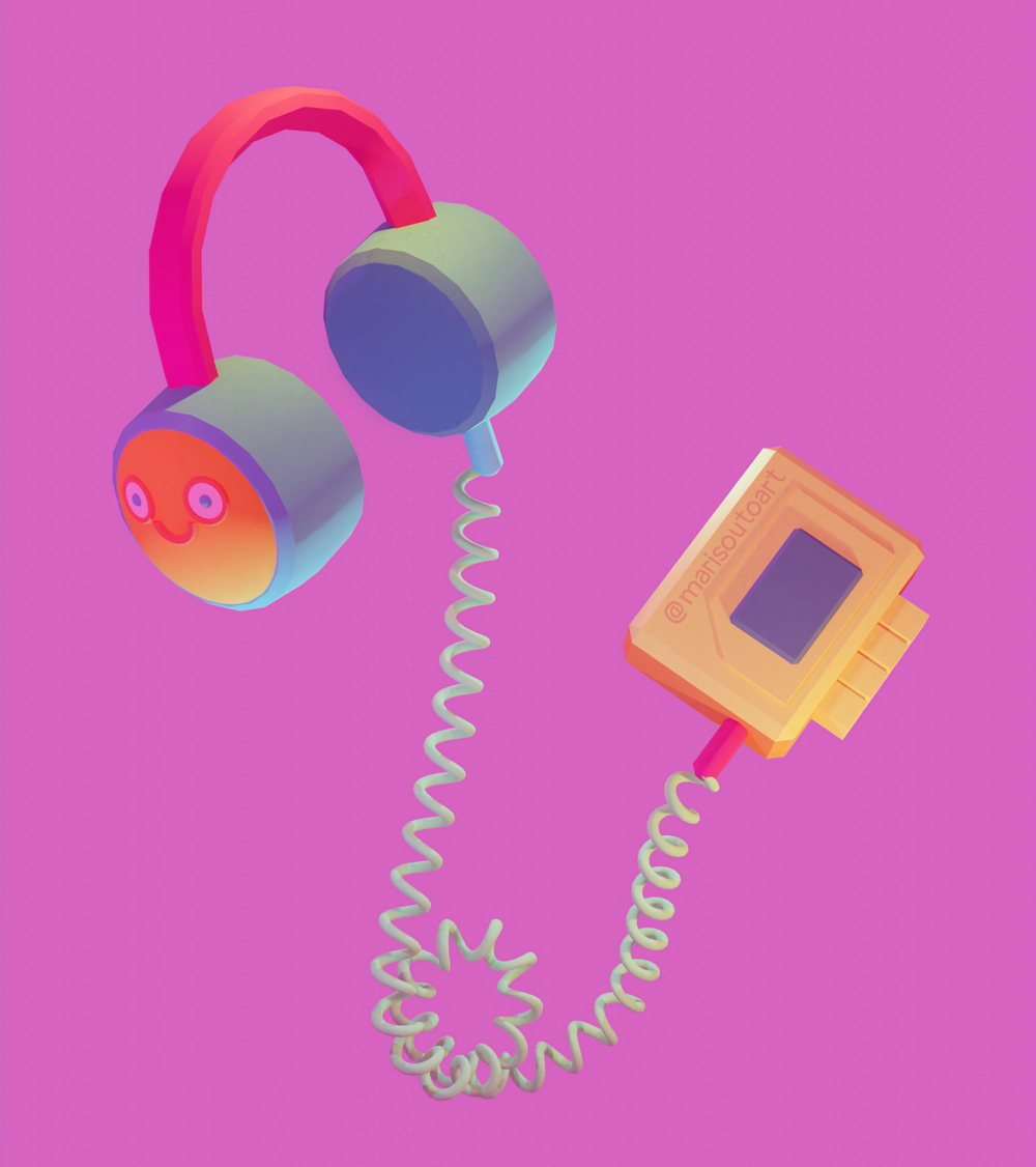 marisoutoart's tweet photo. 🎧clancy's headphone from #themidnightgospel🎧 https://t.co/8tiXMmBKw9