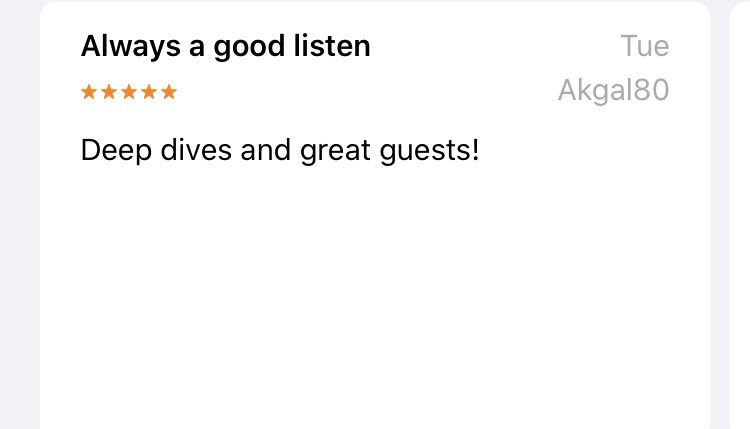 HardcorePSUFB's tweet photo. 💥 TWO NEW FIVE STAR REVIEWS 💥
Thank you for the new five star reviews!
Remember, every 5 Star Review is read on the podcast!
Link: https://t.co/XalMmCQZAP
#Podcast #CollegeFootball #HardcoreCFB https://t.co/DjN4cRsjvg