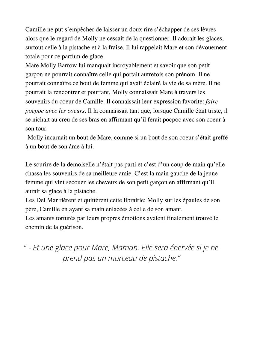 .           ℋ𝓎𝓂𝓃𝑒 𝒶̀ 𝓁𝒶 𝒿𝑜𝒾𝑒               .

« 𝖤𝗍 𝗎𝗇𝖾 𝗀𝗅𝖺𝖼𝖾 𝗉𝗈𝗎𝗋 𝖬𝖺𝗋𝖾, 𝖬𝖺𝗆𝖺𝗇 ! 𝖤𝗅𝗅𝖾 𝗌𝖾𝗋𝖺 𝖾́𝗇𝖾𝗋𝗏𝖾́𝖾 𝗌𝗂 𝗃𝖾 𝗇𝖾 𝗉𝗋𝖾𝗇𝖽𝗌 𝗉𝖺𝗌 𝗎𝗇 𝗆𝗈𝗋𝖼𝖾𝖺𝗎 𝖽𝖾 𝗉𝗂𝗌𝗍𝖺𝖼𝗁𝖾. »