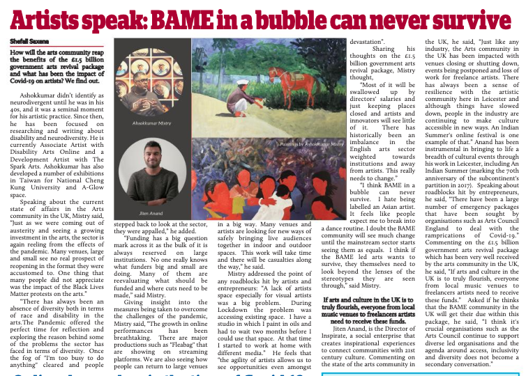 AsianVoiceNews's tweet photo. Artists speak: "#BAME in a bubble can never survive". How will the #arts community reap the benefits of the £1.5 billion arts revival package by the #UK government and how has #Covid_19 impacted artists? @shefalisaxenaa finds out: https://t.co/Y5uBCvwUJm
@aisfestival https://t.co/P268FiMYAY