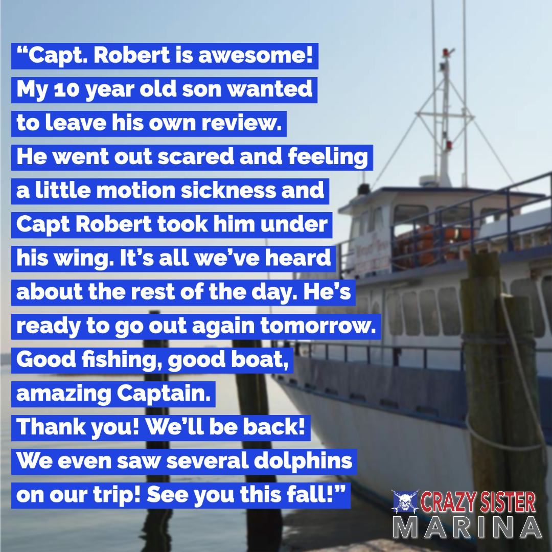 crazysisterSC's tweet photo. Thank you Jessica for the review! We are so glad you and your family enjoyed your trip!
.
.
.
#CrazySisterMarina #FishingCharter #NewInletPrincess #MurrellsInlet #InshoreFishing #OffshoreFishing #SportFishing #DiscoverSC #BoatTours #Fishing #MyrtleBeach #VisitMyrtleBeach https://t.co/D68Hba7i93