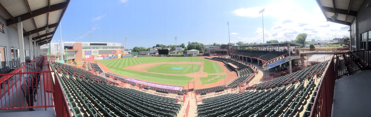 SeaWolvesGM's tweet photo. Panoramic view from the new @erie_seawolves Super Suite at UPMC Park. https://t.co/EYeLp0pcv2