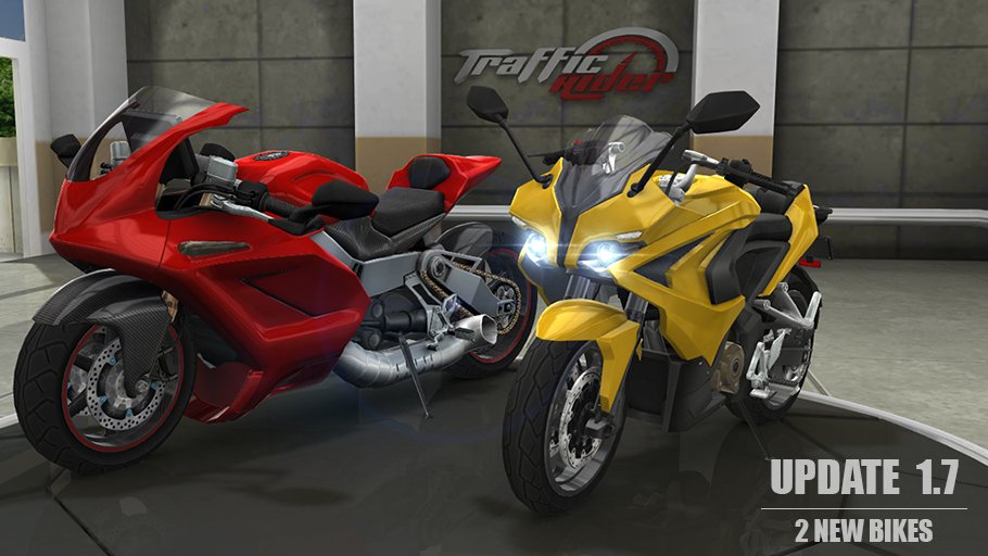 <a href="/Traffic_Rider/">Traffic Rider</a> Update 1.7 is now available with two new bikes and lots of fixes.. Enjoy! #TrafficRider #GooglePlay #AppStore