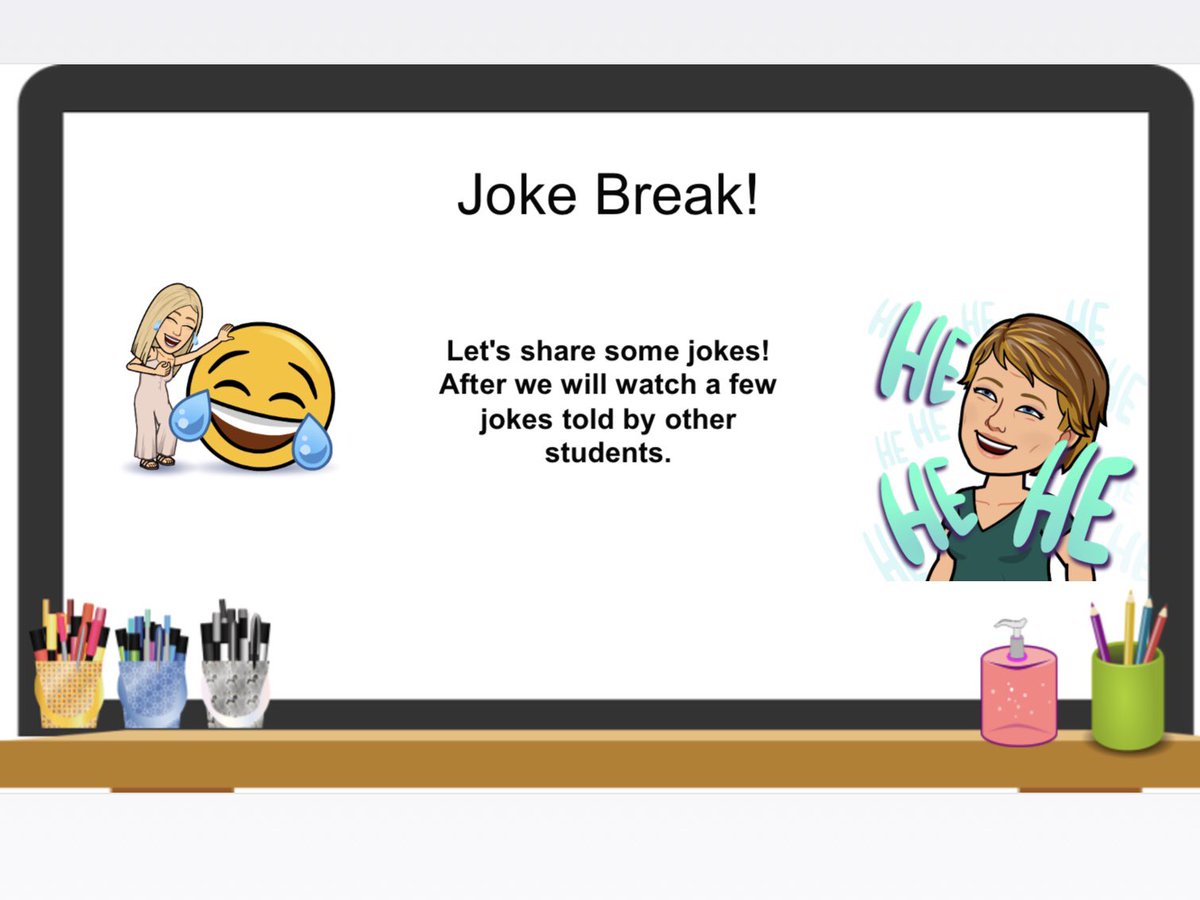 What a fun joke day! Nothing like positive mindset , good relating/reflecting and humour to end our Camp Wonder experience! Laughter really is the best medicine ! #GECDSBSLP2020 <a href="/ClaraHowitt/">Dr. Clara Howitt</a> <a href="/gecdsbpro/">GECDSB PR</a> <a href="/SMayville/">Susan Mayville</a> <a href="/RomualdiMrs/">MrsRomualdi</a>