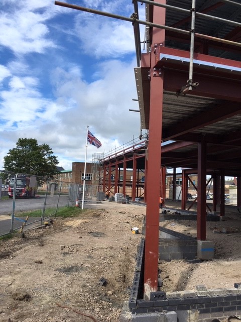 CDDFRS's tweet photo. Update on the build of our new fire station in #Darlington! We're still hoping that our crews will in before Christmas and the site cleared and complete by Feb 2021. Thank you to our builders at Tolent and our crews for all their hard work! #Teamwork #FlyingUp #ExcitingTimes https://t.co/XjvyuyzGOf