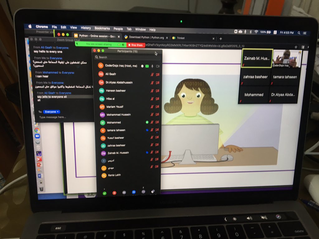nadiaali3000's tweet image. We spent 2 and a half hours and they didn’t want to leave 😅😍 . Our first Python session #MyCodeClub #coderdojostories @CoderDojo @CodeClub