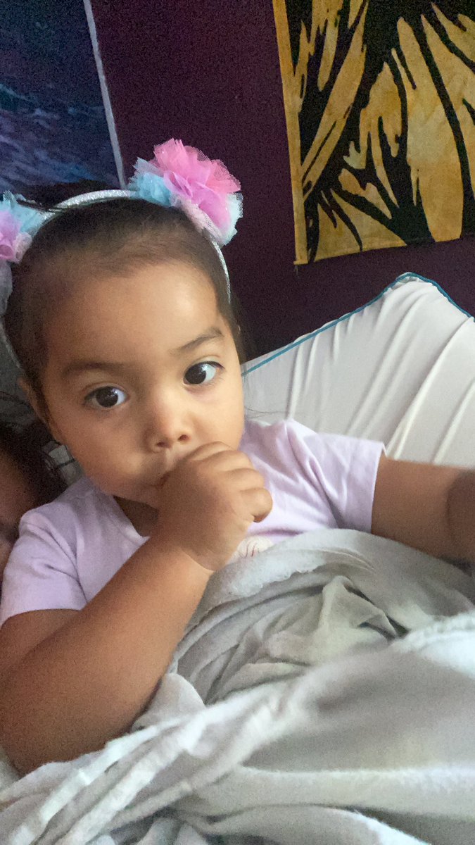 SophKIL's tweet photo. i hope nova never ever grows out of the phase where she comes and cuddles with me in the mornings 🥺 (today she’s dressed as poppy from sesame street😂) #hellaextra https://t.co/3pOg8mp7oX