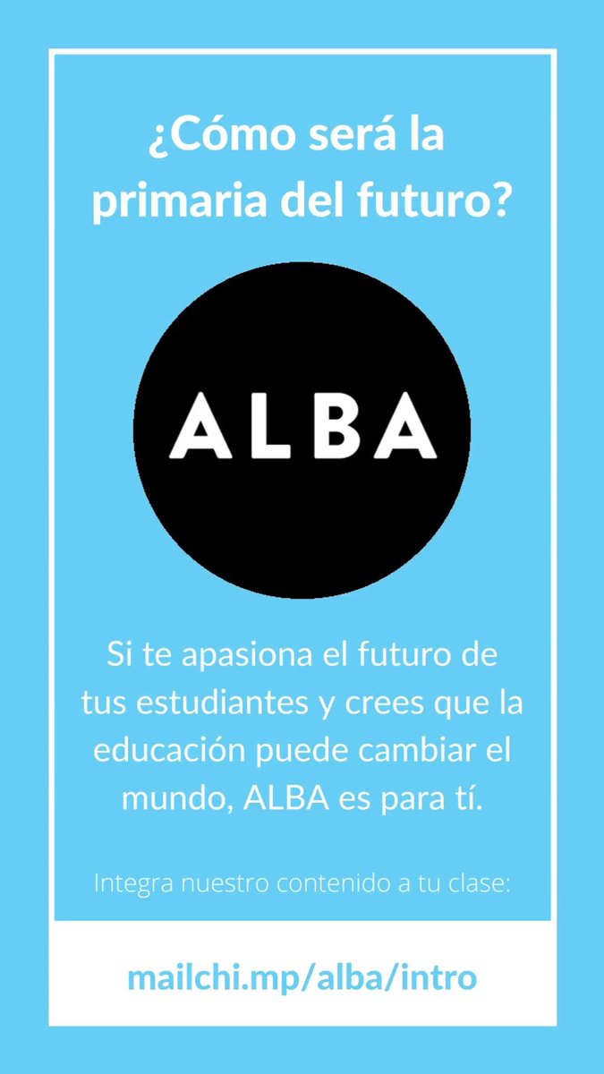 ALBA_System's tweet photo. 📣 #Docente de #primaria: 
En ALBA diseñamos actividades que desarrollan habilidades para el siglo XXI usando los fundamentos del pensamiento sistémico. Este semestre puedes participar en el piloto (gratuito) para integrarlo a tu currículo. ¡Regístrate en https://t.co/hrF20YtAx6! https://t.co/WTDtAFjcF5