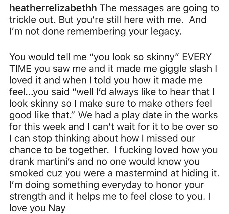 NayaRivera_Team's tweet photo. Heather Morris’ post on IG ❤️ #Heya https://t.co/SEVMyRFzTM