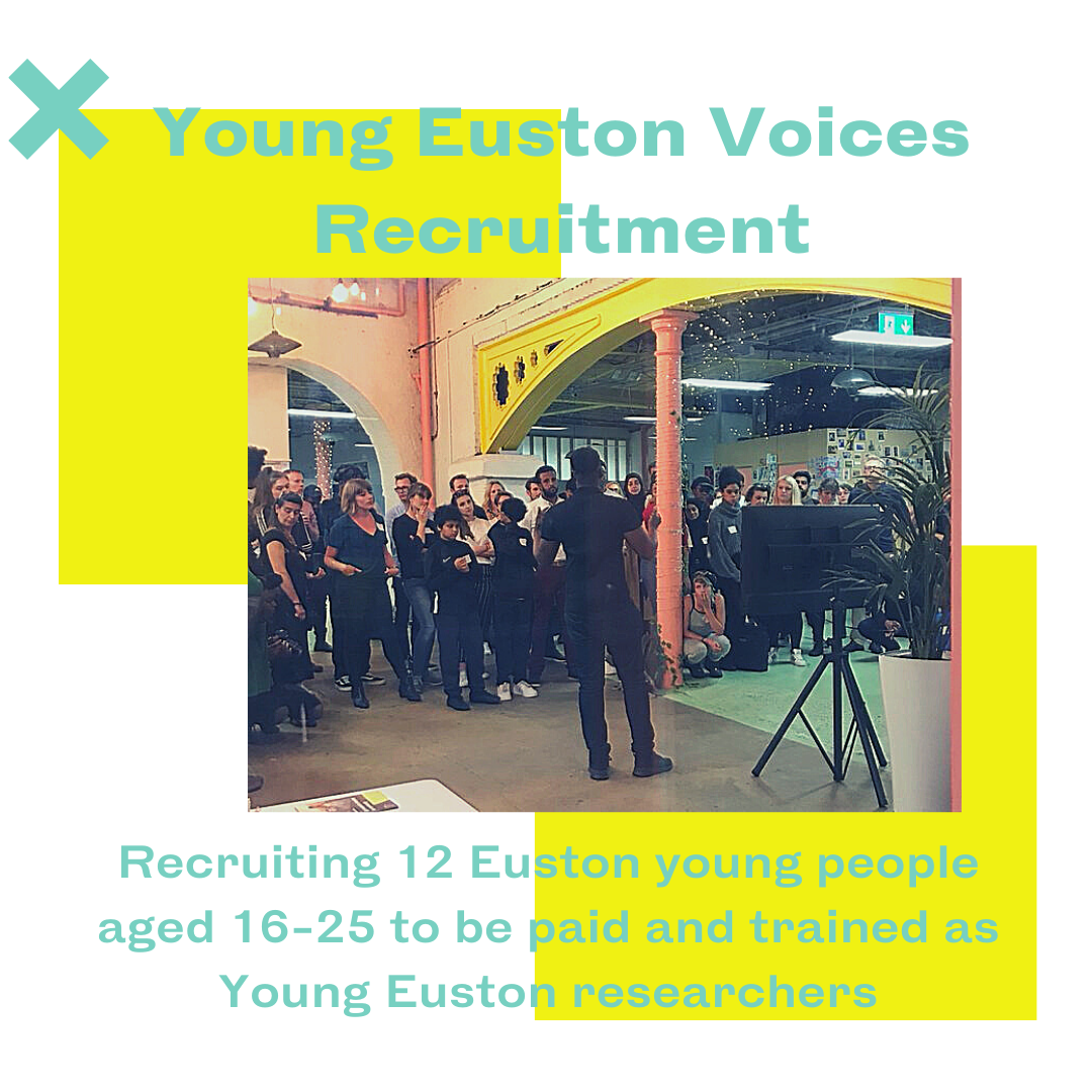 camden_giving's tweet photo. We're recruiting 12 young people ASAP aged 16-25 from the Euston area, to be paid &amp; trained over summer as Young Euston Voices.  Researchers will review &amp; document their lived experiences, working with Camden Council &amp; Euston stakeholders. More info: https://t.co/BXiBYyxwDz https://t.co/p3GtfFRfyN