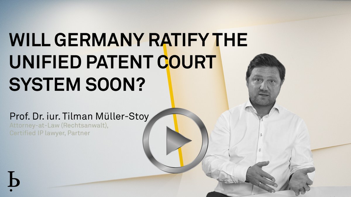 bardehleIP's tweet photo. #IPQuickTip: Will Germany ratify the Unified Patent Court system soon?
▶️Watch the video Tilman Müller-Stoy is talking about our view on the ministerial draft bill ratifying the Unified Patent Court Agreement: https://t.co/L66ZP2XdcE
💡More IP tips: https://t.co/DmiDTnsc1G https://t.co/NcNw026aip