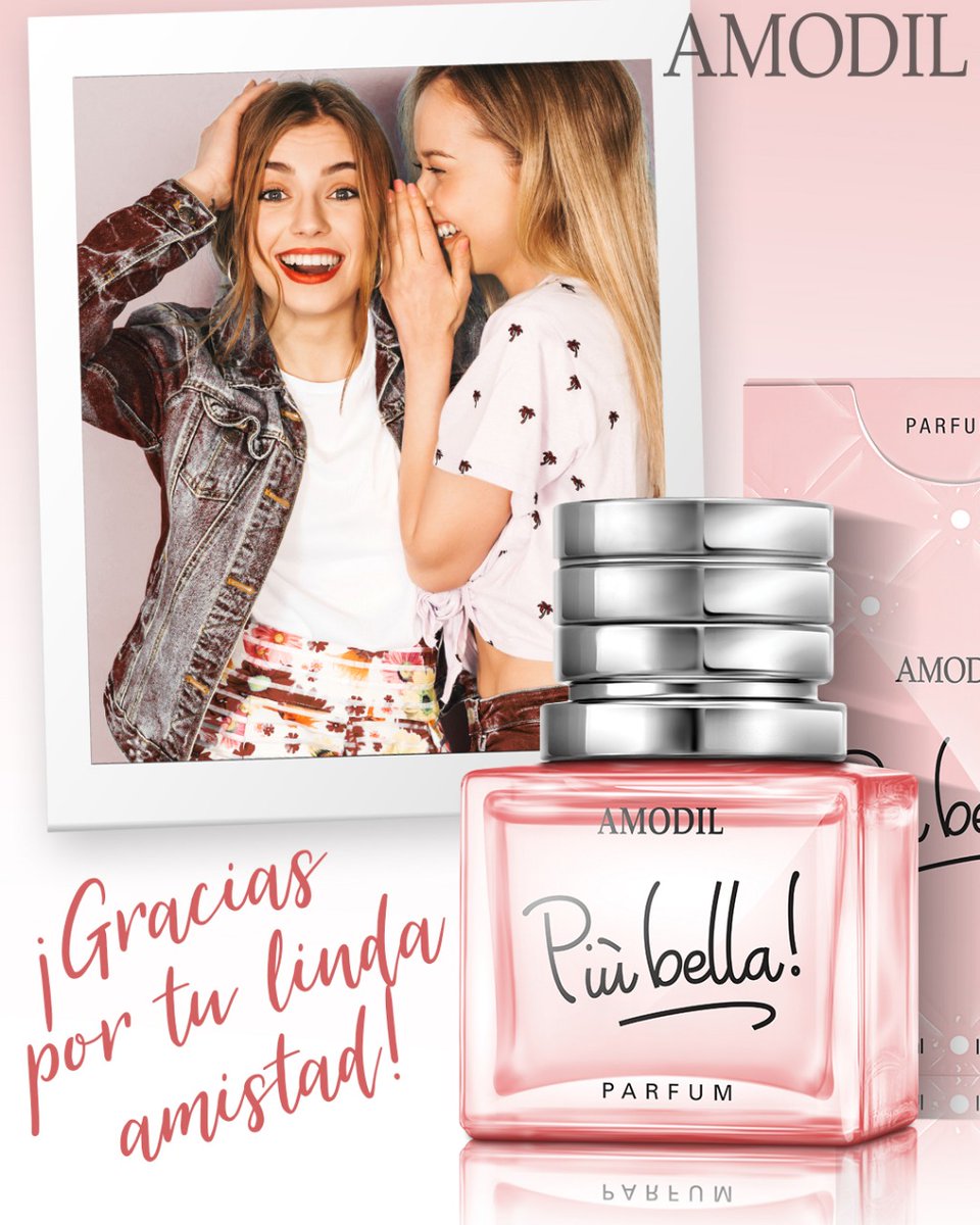 amodil's tweet photo. En el mes de la amistad, Amodil Più bella, es floral, frutal, dulce y la fragancia más linda, como esas amigas que siempre son protagonistas. https://t.co/pq0bJf2QYH