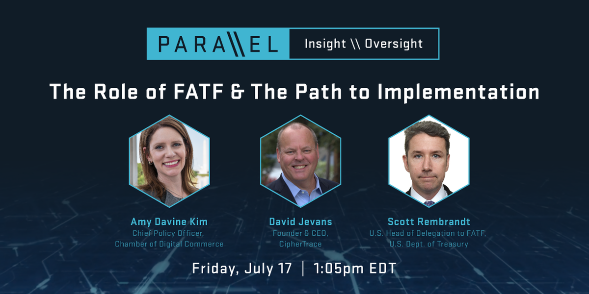 PerianneDC's tweet photo. 1:00 pm ET join @DigitalChamber's Chief Policy Officer @AmyDavineKim for a discussion on AML compliance for #cryptocurrencies.
Register for free at: https://t.co/QsJ38Gsxi5
#bitcoin #VASP #intervasp #cryptocurrency https://t.co/71lBxv8wzU
