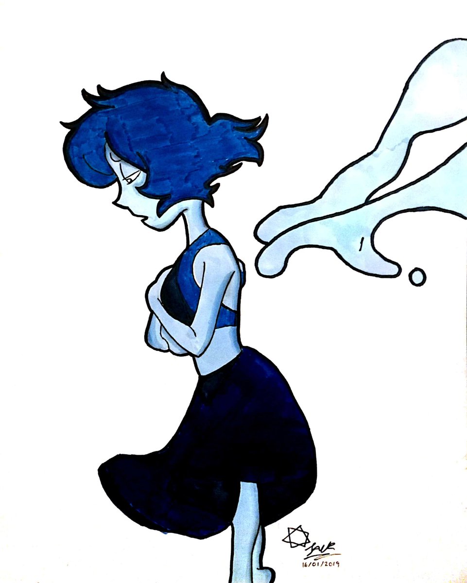 Jackhett's tweet photo. Ah, yes, recuerdo cuando me gustaba Estefano Universal.

Encontré este dibujo que hice de Lapis Lázuli como práctica y para probar un par de plumones, es básicamente un redraw de una imagen de Internet.

#Art #Drawing #StevenUniverse #LapisLazuli #BlueMarker #Redraw https://t.co/Vnlcj1Cfwx