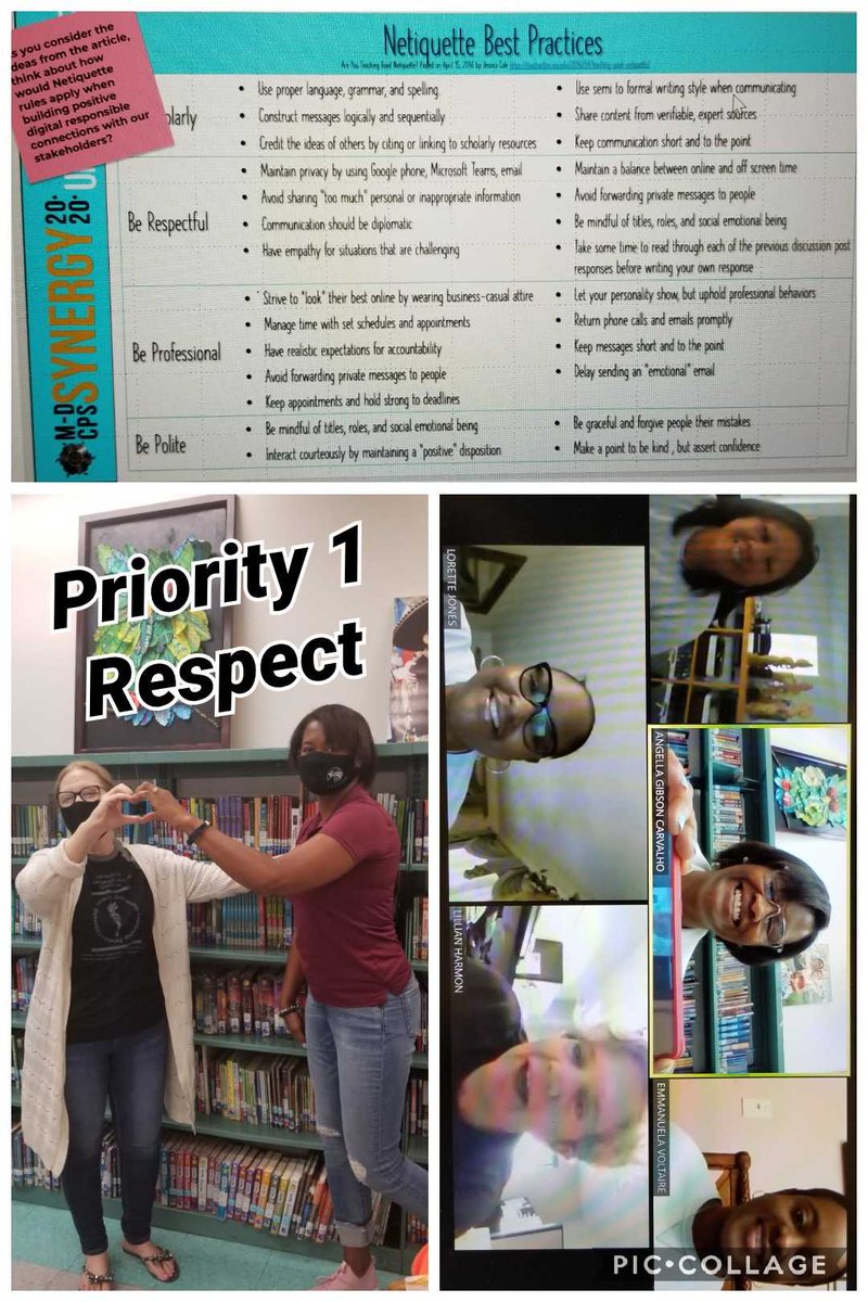 AirBaseK8's tweet photo. @SynergyMDCPS excellent #VirtuallyUnstoppable PD @AirBaseK8 with RESPECT for others & ourselves, all other critical components of Netiquette are engaged @MiamiSup @ValtenaBrown @MDCPS @MDCPSSouth @carvalhogibson @AlonzaPendergr1 @ParksPreK #SYNERGYMDCPS2020 #DIGCITCOMMITMDCPS https://t.co/mRjYtni6mG