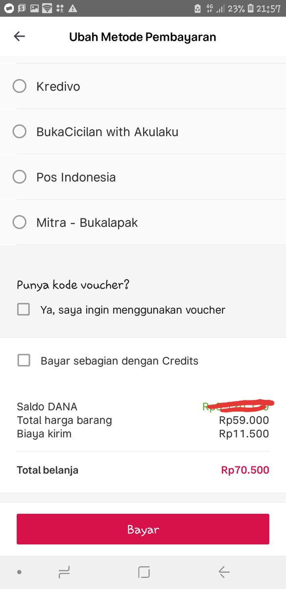 chanwinata's tweet photo. @BukaBantuan

@bukalapak

mau bayar nominal 35rb. Ubah metode pembayaran mau pakai saldo DANA malah berubah jadi 70rb. Eror nih aplikasi. CS dari buka bantuan aplikasi tidak beres tangani dari jam 22.00 sampai skrg https://t.co/mIidGfrkCT