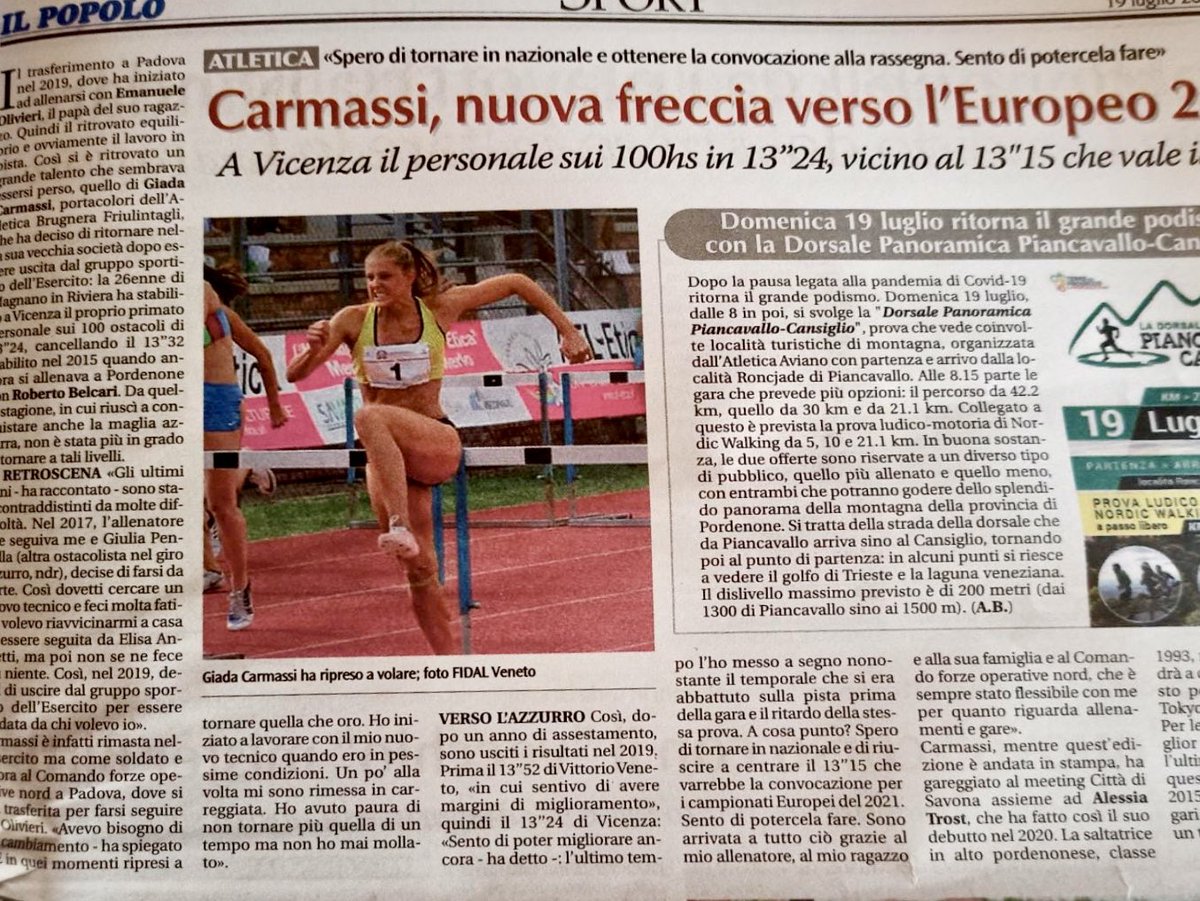 karmaxfab's tweet photo. Giada Carmassi #atleticaleggera #saltoostacoli https://t.co/r4lRPWToYy