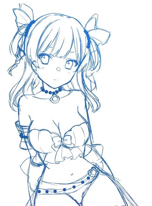 水着レナちゃん結局描いてる 