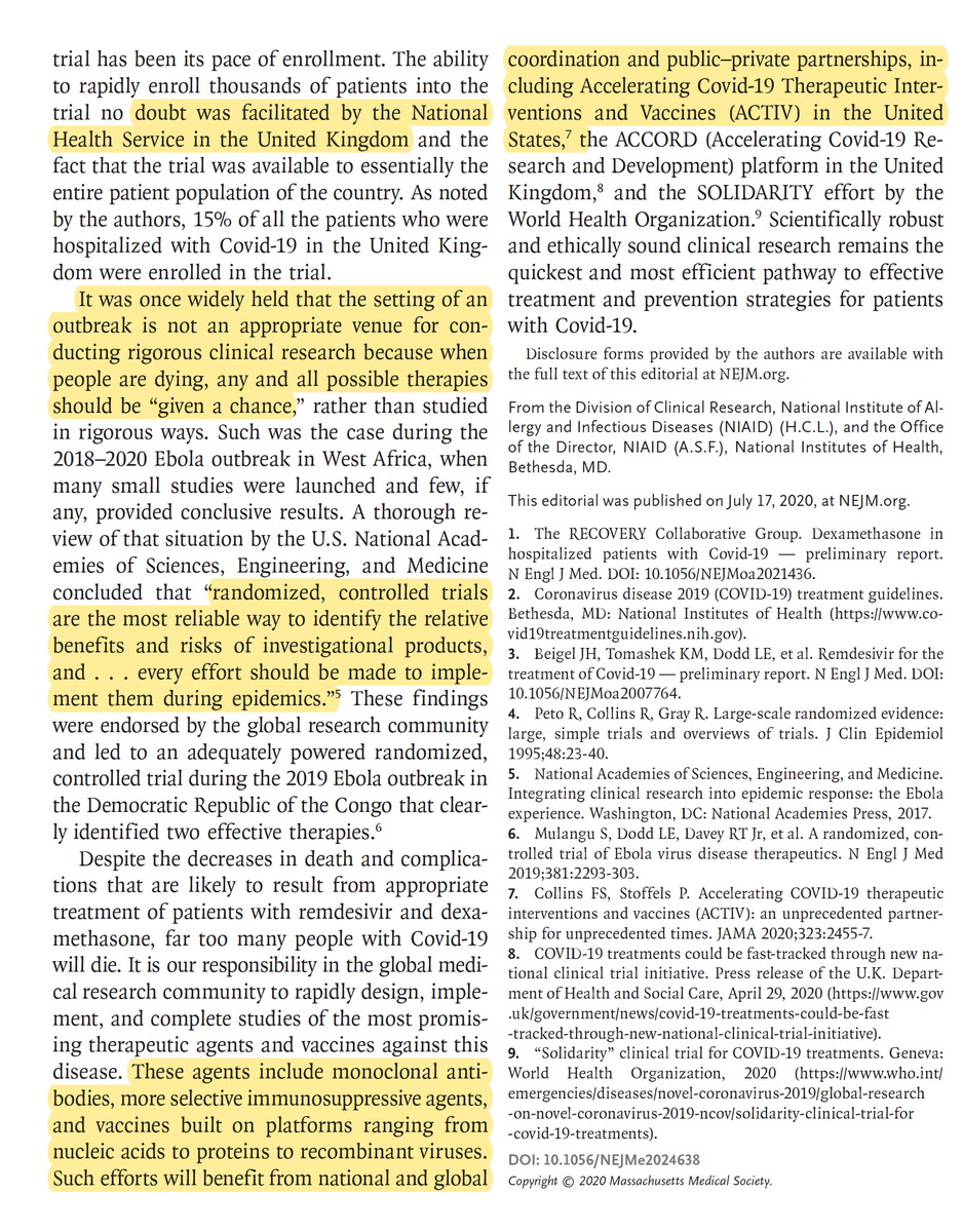 EricTopol's tweet photo. The dexamethasone #recoverytrial, showing survival advantage for severe #COVID19, was just published in @NEJM,  with an accompanying editorial by Tony Fauci and Clifford Lane @NIAIDNews 
https://t.co/gRxifHYMak
https://t.co/7cF0oKGSC5 https://t.co/q4OBJdQzDV