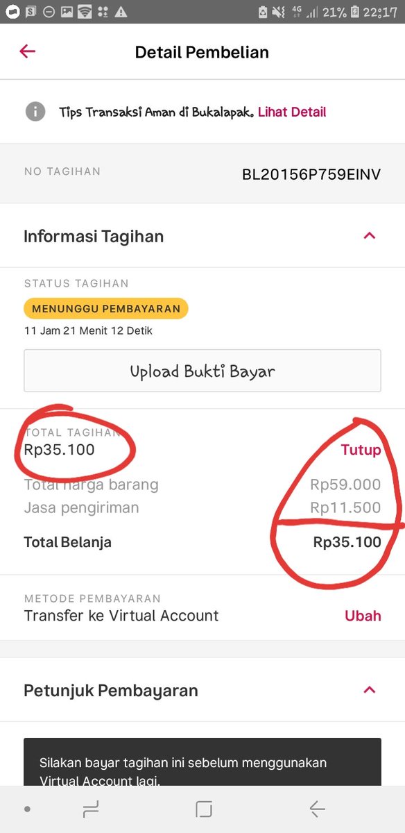chanwinata's tweet photo. @BukaBantuan

@bukalapak

mau bayar nominal 35rb. Ubah metode pembayaran mau pakai saldo DANA malah berubah jadi 70rb. Eror nih aplikasi. CS dari buka bantuan aplikasi tidak beres tangani dari jam 22.00 sampai skrg https://t.co/mIidGfrkCT