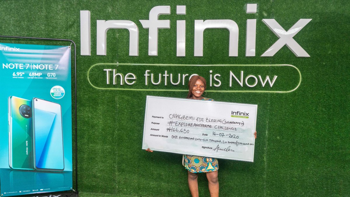 InfinixNigeria's tweet photo. Hi Xfans! We presented the winners of the #ExploreAnotherMe Challenge with their prizes yesterday. You can see from their faces how happy they were about winning.

You too can be a winner when you follow us and watch out for updates on more competition.
#InfinixWinners https://t.co/36l1tSXQzZ