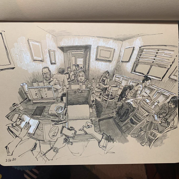 Um, #portfolioday. My portfolio is just stuff I see, so it's kind of limited. No cool characters or creatures, but there's a lot of junked cars and coffee shops. 