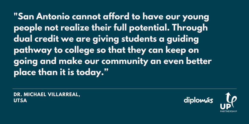 UPpartnershipSA's tweet photo. Dual credit classes serve as the bridge between high school and college. We see #GuidingPathways as the roadmap. Use the link to learn more: https://t.co/LSi2VkJSzt https://t.co/Ab21O1FL0E