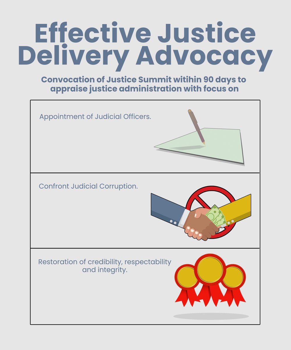 Adesina4NBA's tweet photo. A school of thought argues that justice is a basic human need and as such, it is important for Justice to be effectively and efficiently delivered in a nation. 

@DeleAdesinaSAN has outlined "Effective Justice Delivery Advocacy" as one of the themes of his NBA Presidency. https://t.co/ckbeOQHcRY