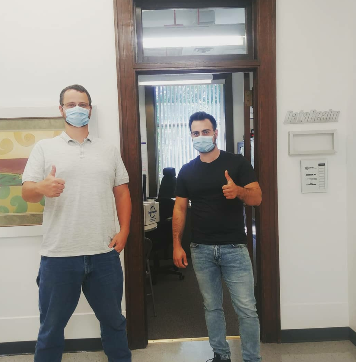 DataRealmInc's tweet photo. We had 2 new employees join our team at #DataRealm this week!

On-boarding during COVID-19 brings its own unique challenges, but our team is determined to help make the process as smooth as possible!

#teamwork #newhires #welcometotheteam https://t.co/EsWGmKCxRv