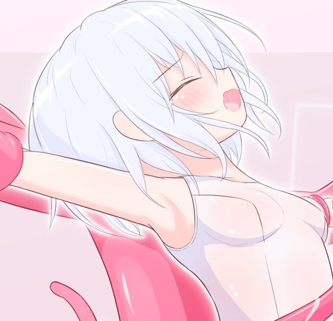 絵324号「ノエさん」お題箱「大の字拘束されて催淫電流ビリビリ」より元の絵のサイズがなんだかんだ小さくないのでトリミングしたほうが見栄え良くなるという仮説を検証してみます! 