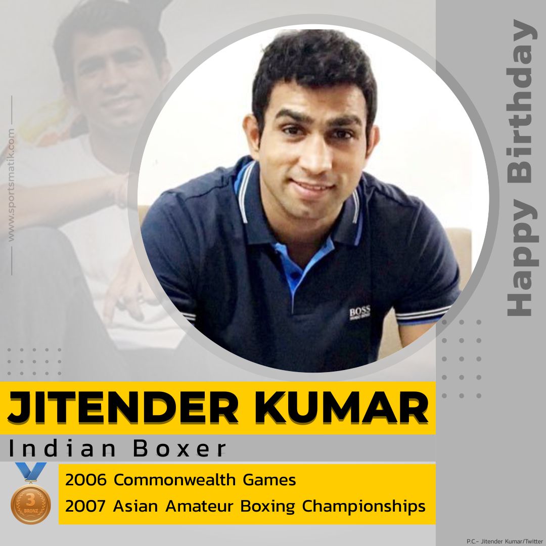 sportsmatik's tweet photo. #Sportsmatik wishes a very #HappyBirthday to #JitenderKumar who predominantly competes in the flyweight category and had represented the nation at the #2008SummerOlympics.

@imboxerjitender
https://t.co/oBGtFX7o4E https://t.co/ZtWlbZEZeZ