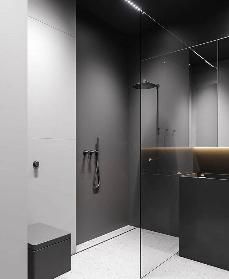 INTERIORPORN1's tweet photo. Dark &amp; minimalistic interior like this is a VIBE https://t.co/sQKBsYg913