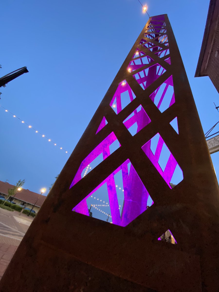 GreerCPW's tweet photo. The truss lights in downtown Greer add a special touch to the CenterG project. Colors can be changed to celebrate a special occasion like green for Saint Patrickโs Day.
#hereingreer #lovegreer #downtowngreer #greerstation https://t.co/0TnO0KkCkZ