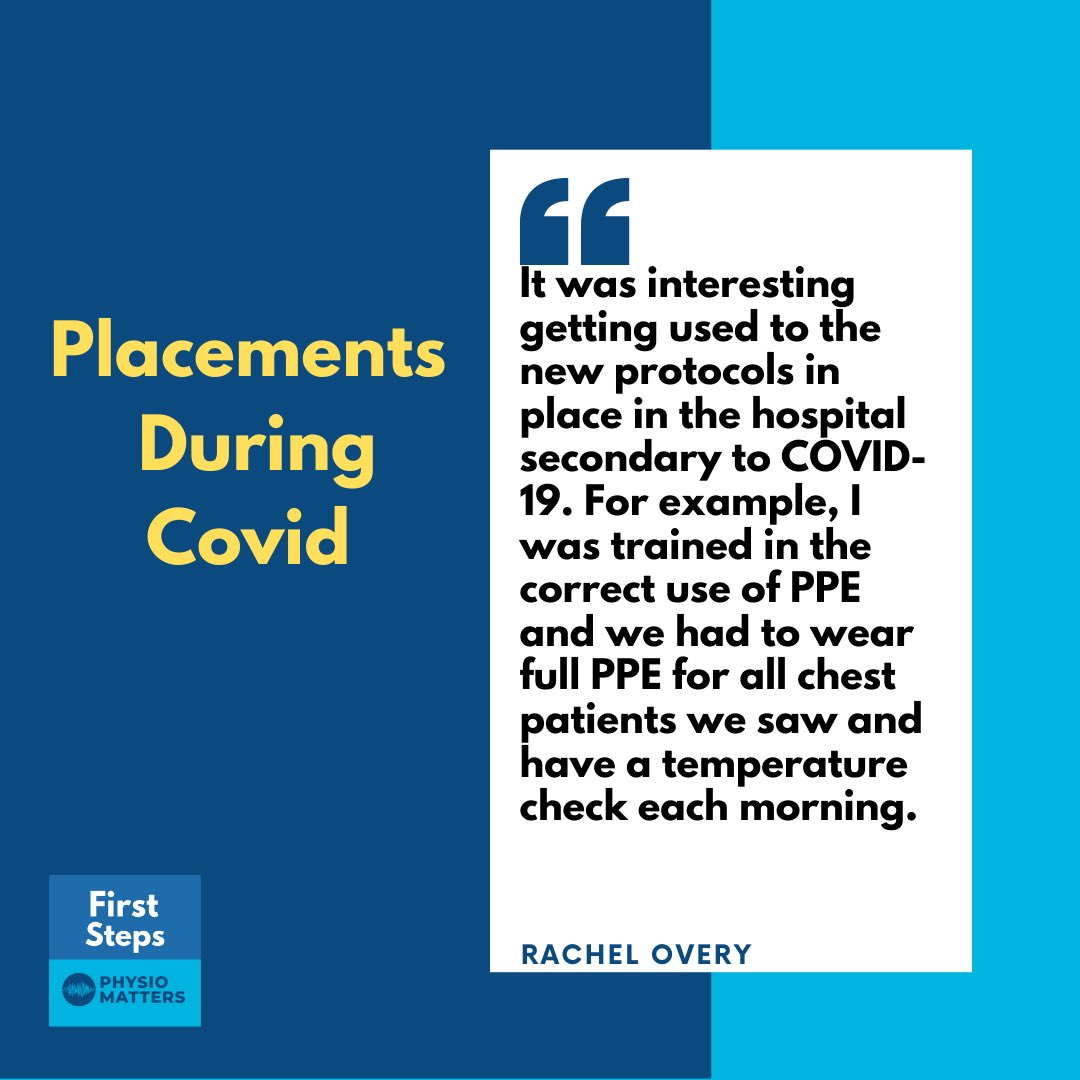 PMFirstSteps's tweet photo. *PLACEMENTS DURING THE PANDEMIC - @Physio_RachelO *

We wanted to give students who’d experienced placements during the COVID-19 pandemic a space to share what they learned - our first comes from Rachel who has just graduated from Birmingham University 🎓 https://t.co/Loj2dAASNj