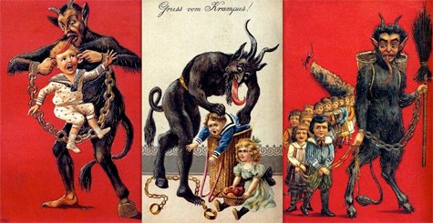And then there's Krampus. Who looks a lot like some of Podesta's art.