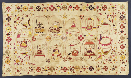 kamlesm's tweet photo. seems like whole Devi Mahatmya is shown via #embroidery so much of fine work by hand, done by women of chamba, pic:Dastkar Haat Samiti via googleArts&amp;culture
cloth-rumal turns into work of Art through craft that is traditional to this place https://t.co/rKZZsfrOQC