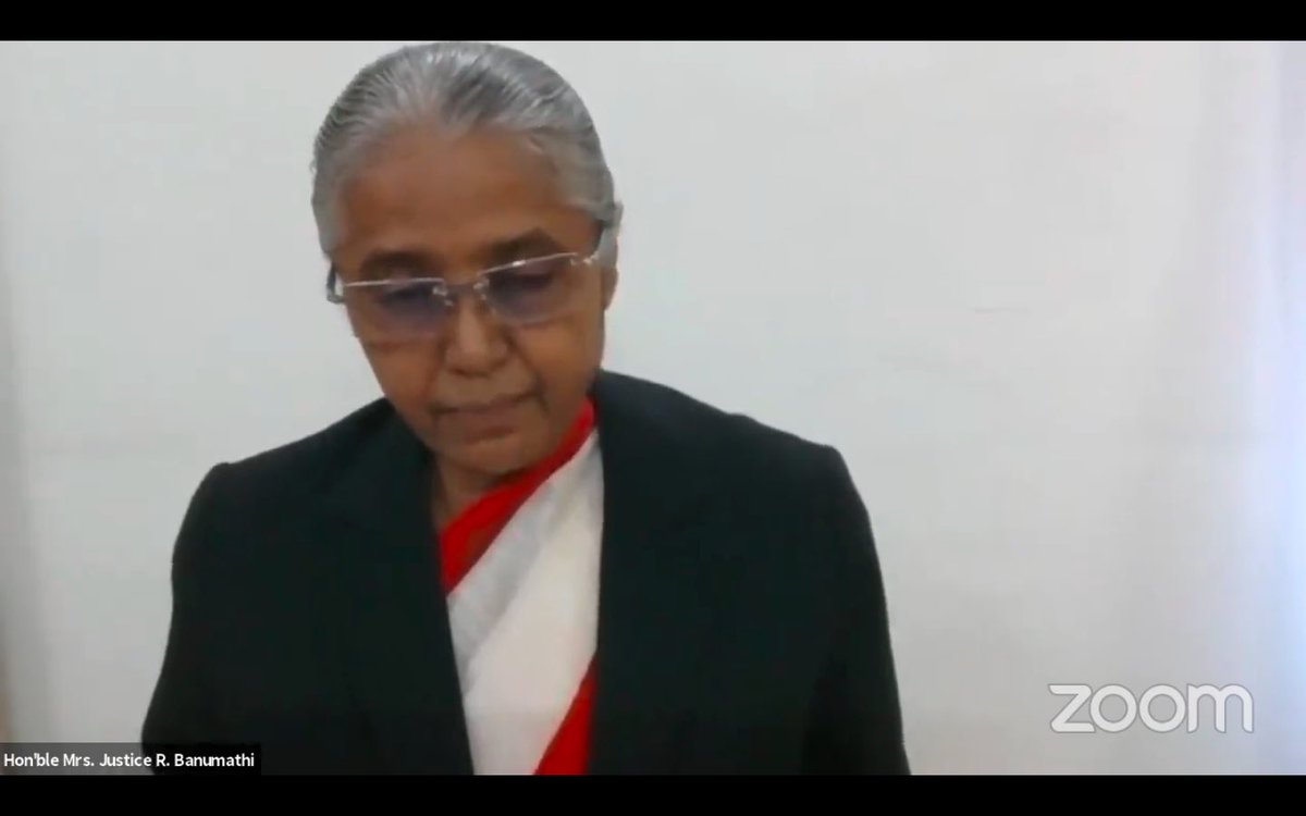 Justice R. Banumathi commences her farewell speech.
