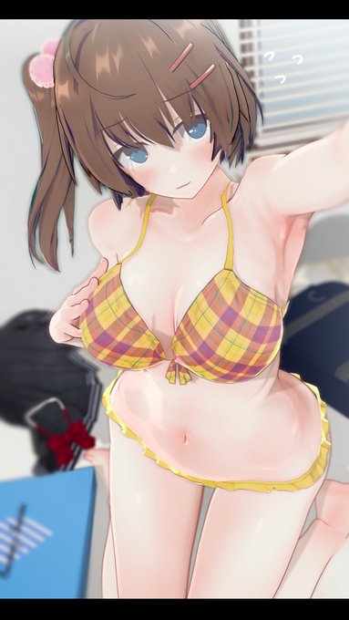 水着買ってきたんだけどどーかな…似合ってる?💦 