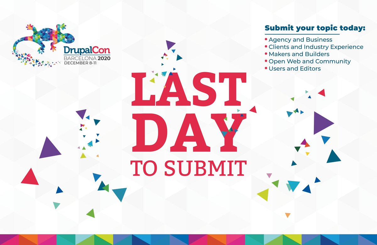 DrupalConEur's tweet photo. Hurry Drupalers! 
Only a few hours left to submit your session for #DrupalConEuR. No more date extension, but yes, presenting remotely is an option! Submit now at https://t.co/1ZAJ5ekYyE https://t.co/RQwQbcDZtg