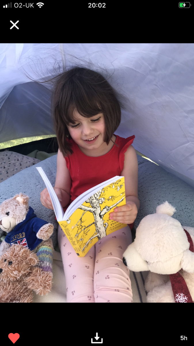 KMCharityTeam's tweet photo. Our mascot Ted the Bear is always thrilled to see #ReadWithTed photos! Here's Martha from Rye reading Winnie the Pooh to several cuddly bears of her own 🐻

Make Ted's day &amp; share pics/videos of your child reading to toys/pets &amp; tag @InspireSchools1 on Twitter/Facebook/Instagram! https://t.co/IghdcNOgyW
