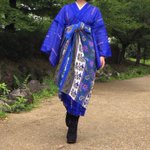 室町時代風着物コーデがオシャレすぎる!歩くと布がヒラヒラ揺れて魅力的!