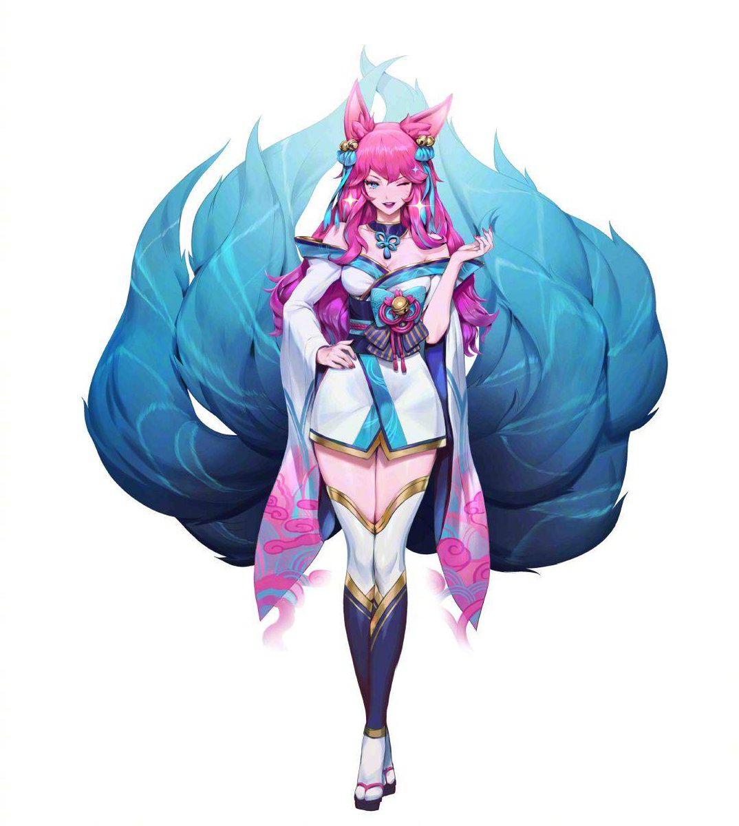 Ahri Florescer Espiritual Prévia da nova skin do Wild Rift cr: Skin Sp