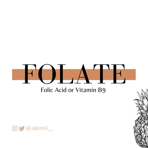 In a lot of health and nutrition talks, especially ones centered around pregnancy and childbirth, it’s possible that you’ve heard Folic Acid or Folate being mentioned. Today, we’re talking about FOLATE as it relates in normal health and pregnancy. #nutritionfridayswithademi  https://twitter.com/ademii__/status/1254760303063072770