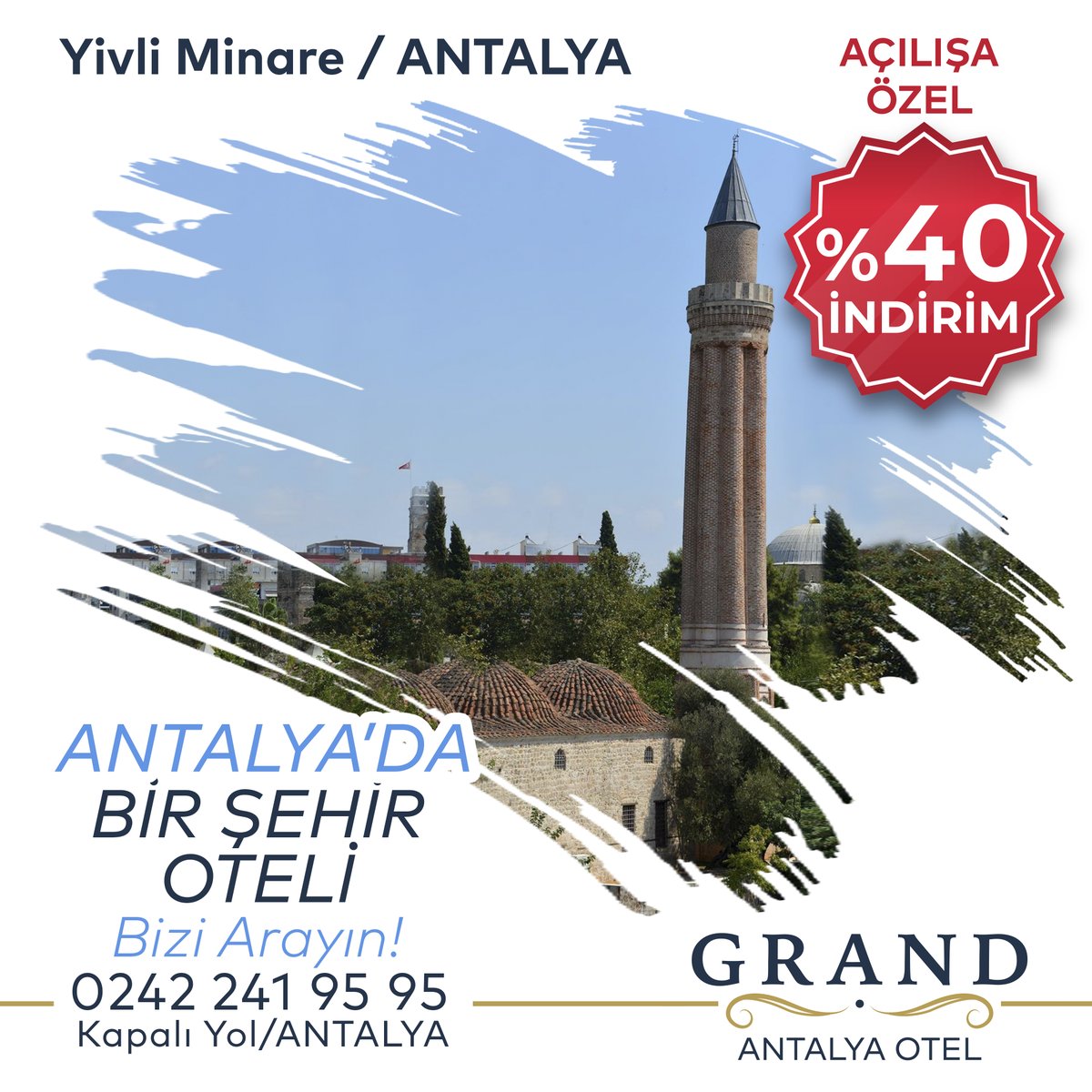 Antalyadaki eviniz....
grandantalyahotel.com

#grandantalyahotel
#tatil #antalya #muratpaşa #konyaaltı #antalyahavalimanı #ayt # #ışıklar #saatkulesi #markantalya #boutiquehotel #hotel #cityhotel #antalyaotelleri #traveler #halalhotel #camping