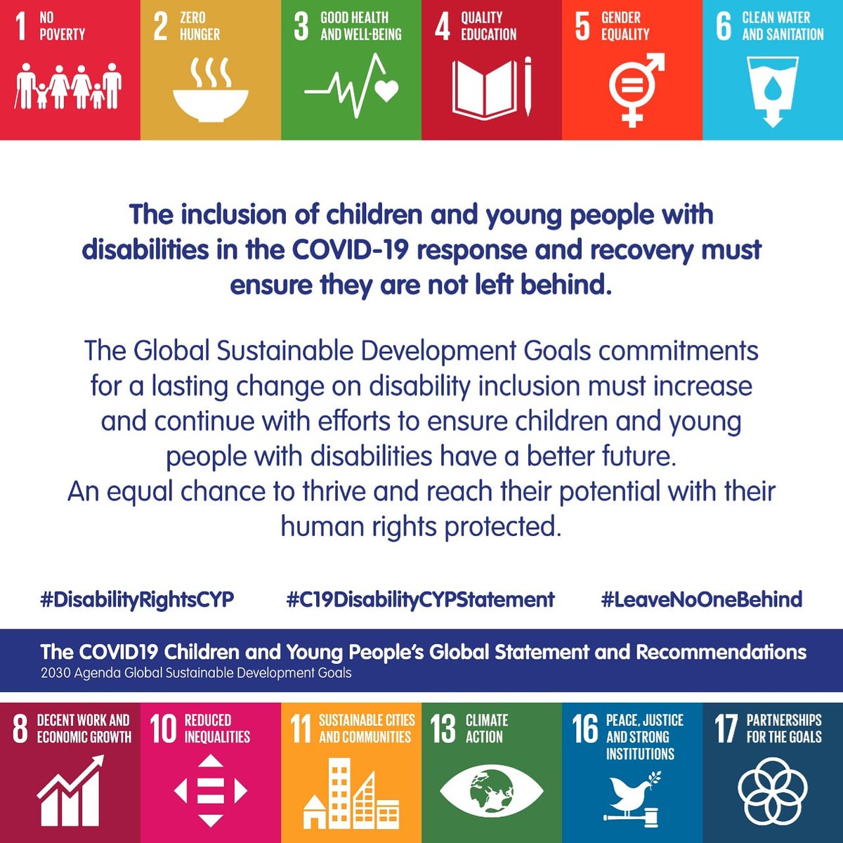senseindia's tweet photo. The inclusion of children and young people with disabilities in the COVID-19 response and recovery must ensure they are not left behind.
#SenseIndia #deafblindness #DisabilityC19
#DisabilityRightsCYP
#LeaveNoOneBehind https://t.co/GH8zToZ8ly
