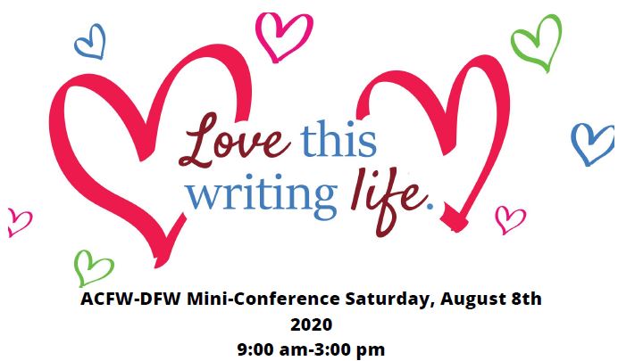 acfwdfw's tweet photo. Join the DFW branch of ACFW for a mini-conference in August. Our speakers will be Joy Massenburge, Melanie Stiles, Jessica White, and keynote speaker is multi-published author, Lena Nelson Dooley. Join us for fun and knowledge! #ACFW #ACFWDFW #WritingCommunity #amwriting https://t.co/5YFswEzrpp